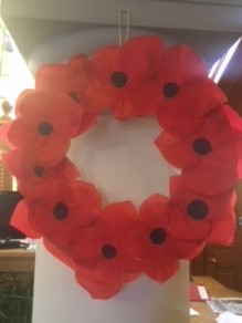 A Poppy Wreath to mark Remembrance Day