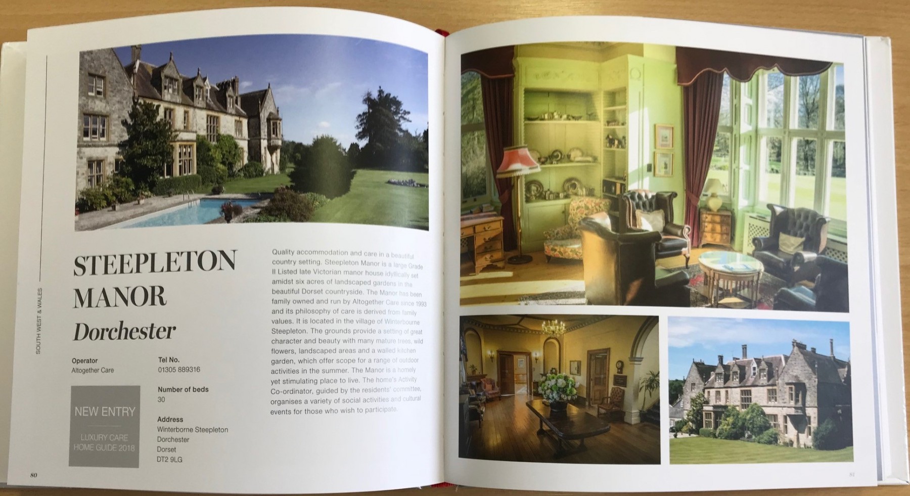 Steepleton Manor featured in Knight Frank’s Luxury Care Home Guide 2018